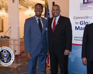 George Egbuonu with U.S. Secretary of Transportation, Anthony Foxx